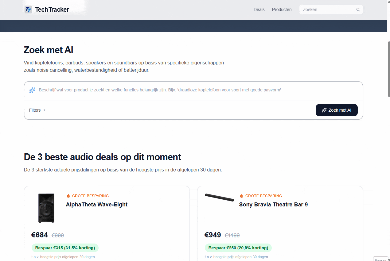 Semantic search op TechTracker: een zoekopdracht in gewone taal levert de beste match met AI-samenvatting op